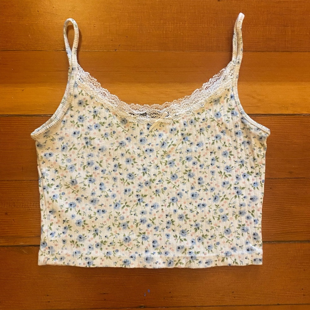 brandy melville floral tank